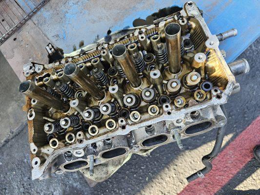 Cylinder head off a 2010 Toyota Prius