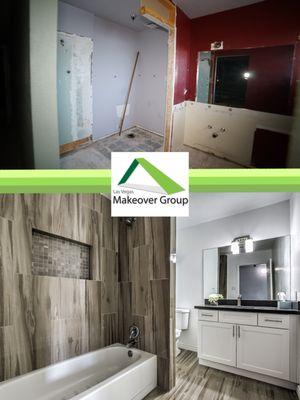 Before and After of Bathroom remodel