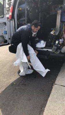 Fresh gloves, PPE (personal protective Equipment) , NEW N95 Mask.