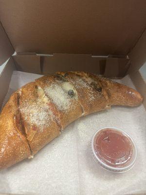 Lunch calzone with 2 toppings $6.99