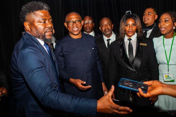 World class security guards with the President of Nigeria at Beverly Hilton.