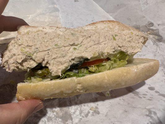Tuna salad sub