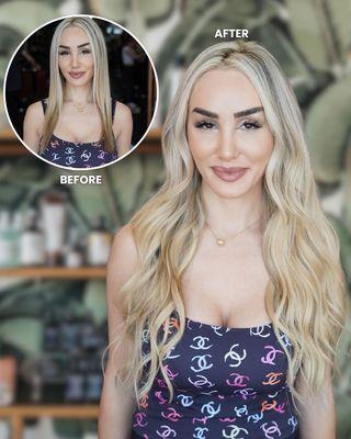 Get $100 OFF hair extension install with our Level 2 Stylist at Hair Boss Hollywood. Seamless, natural, damage-free extensions!