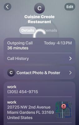 The proof of the length of time that phone call was. Unacceptable