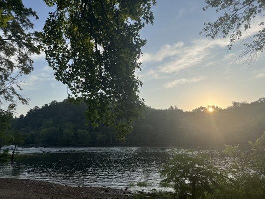 View of the river from our campsite.