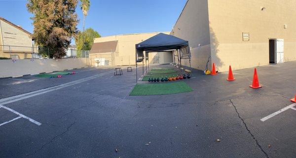 With more the 8ft of space to workout in.