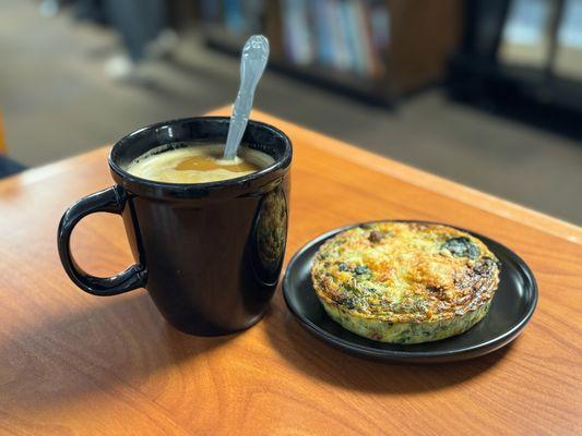 coffee and frittata