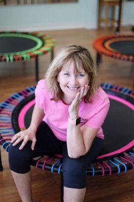 Bouncing Fitness owner showing her passion for bouncing fitness