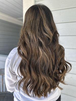 20 in extensions and color by Thelma