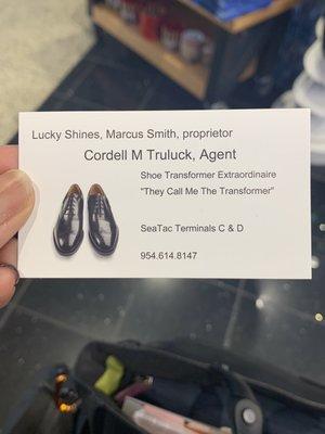 His biz card.