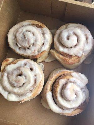 Cinnamon rolls! Almost didn't make it home