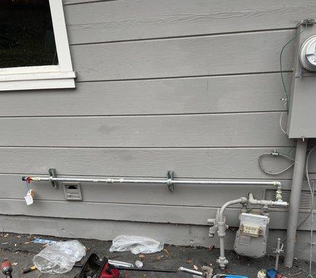 New gas line for BBQ