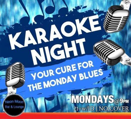 Karaoke every Sunday, Monday, Thursday, Friday and Saturday night!!