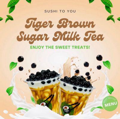 Boba Milk Tea also Disponible Straberry, Mango and Kiwi