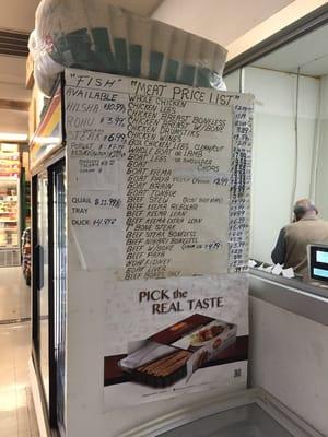 Butcher Menu 1/23/15