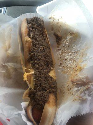 Footlong with chili and cheese