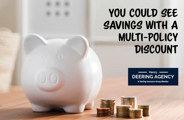 Contact us today to see how we can save you money when you bundle policies.