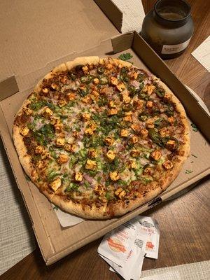Half Vijayawada Paneer Pizza and Half Tandoori Paneer Pizza
