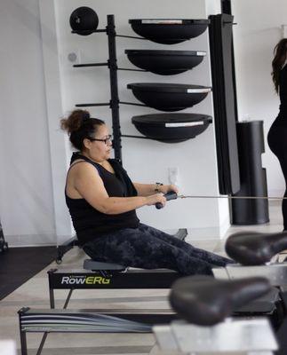 Just rocked a killer rower session at the gym! 