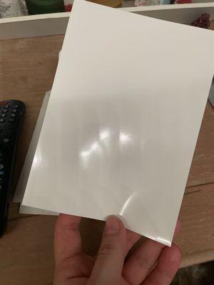 The glossy photo printed that was paid to be printed with my image.