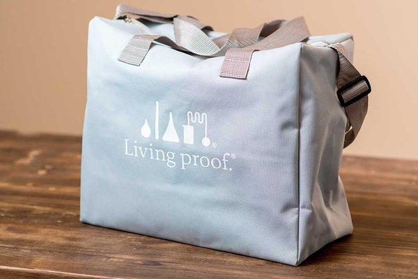 living proof haircare printed bag promo