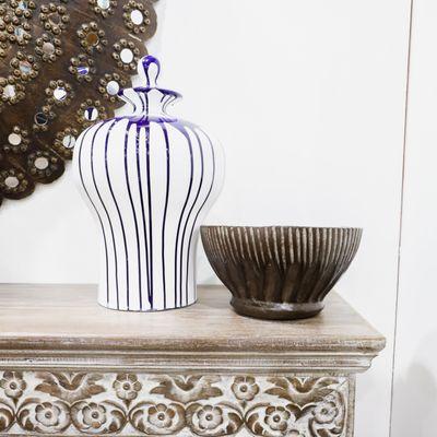 New ceramics and pottery are in stock! Add a pop of color to your home with these stunning pieces.