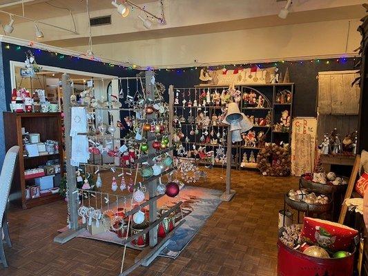 Tons of Christmas decor.