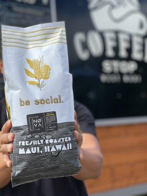 Proudly serving Social Hour coffee, roasted right here on Maui