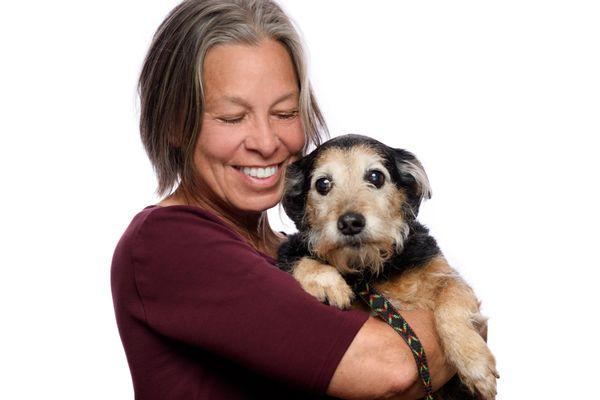 Dr. Startup and her dog, Karen.
