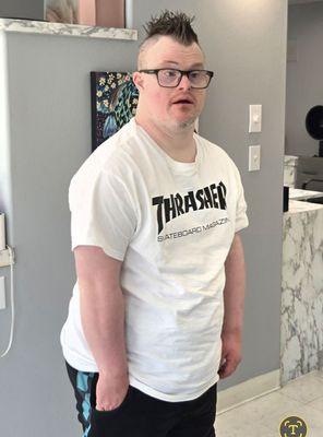 Ian loved his cut, and I loved mine as well. First time, but not last time customers!