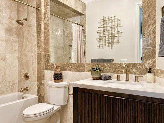 Mirror installation for Judy Olson Interiors