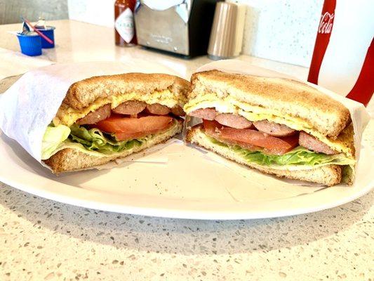 Polish Sausage Breakfast sandwich.