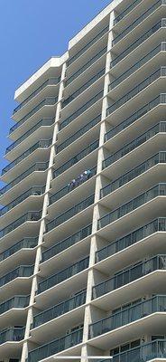 Balconies from beach