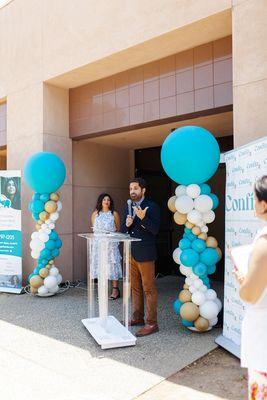 Celebrating our ribbon cutting...these balloons made it even better !