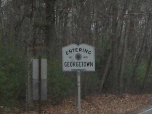Entering Georgetown, Massachusetts from Boxford.