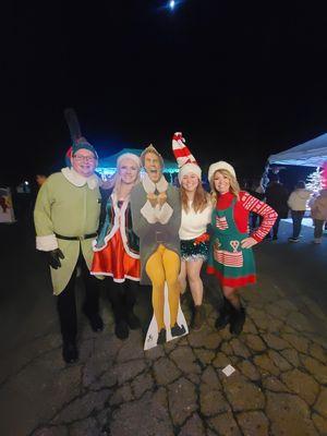 SRE peeps at their food and toy drive at Christmas.