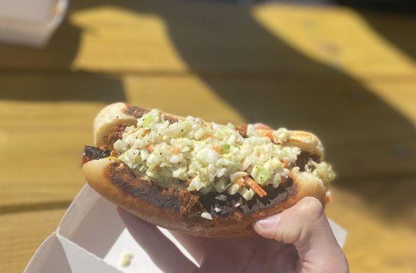 The ATL! Chili, mustard, and slaw. So good.