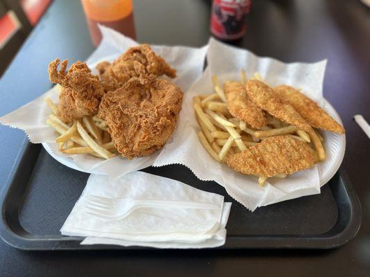 Fried chicken and chicken fingers