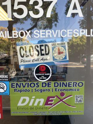 A be back sign that they don't honor.