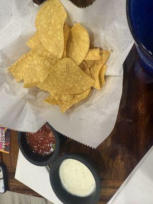 Chips and Chips & salsa after we ate some