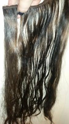 My extensions after TommyAnn tried to match what horrible job she did on my hair.