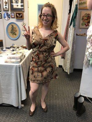 70s era mini dress and 40s era pumps