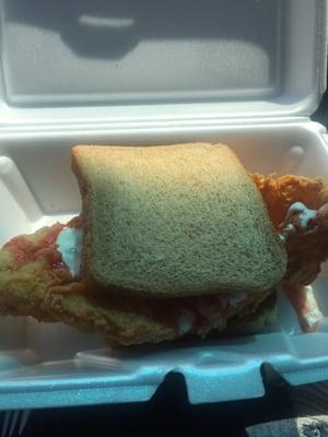 $4.00 is not bad for this catfish sandwich