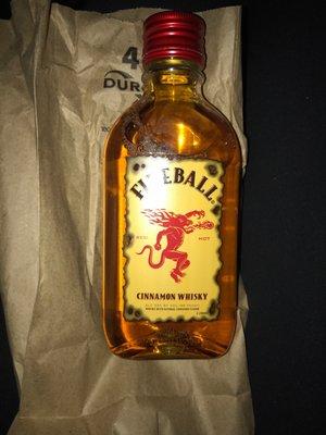 They sell booze! $4.99 for a half pint