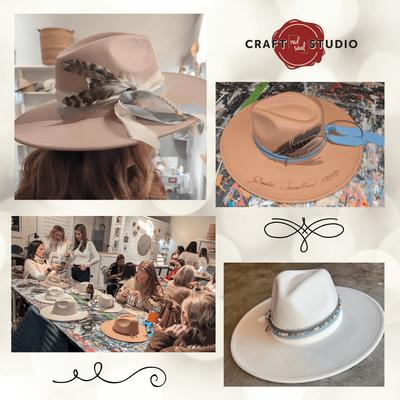 Design the perfect hat to match your style!  Customize with trims, bands, and embellishments at Red Seal Craft Studio! #MadeByYou