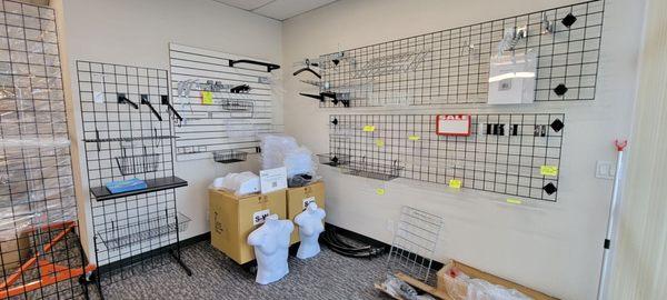 Metal gridwall display accessories