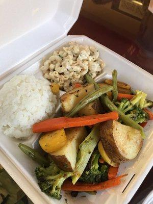 Grilled veggies rice and pasta