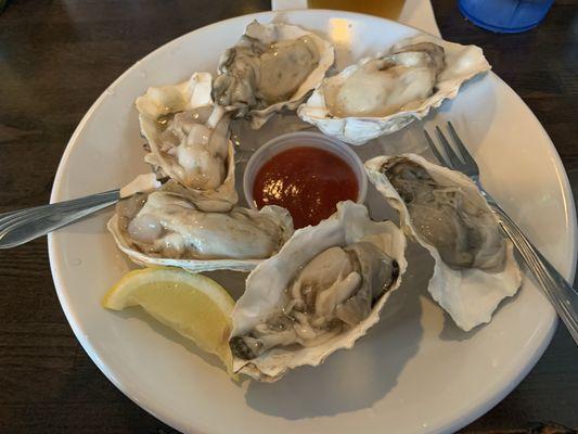 Local oysters on the half shell