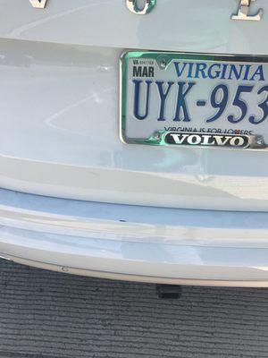 Deep scratch on bumper