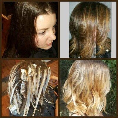 Brown to blonde transition